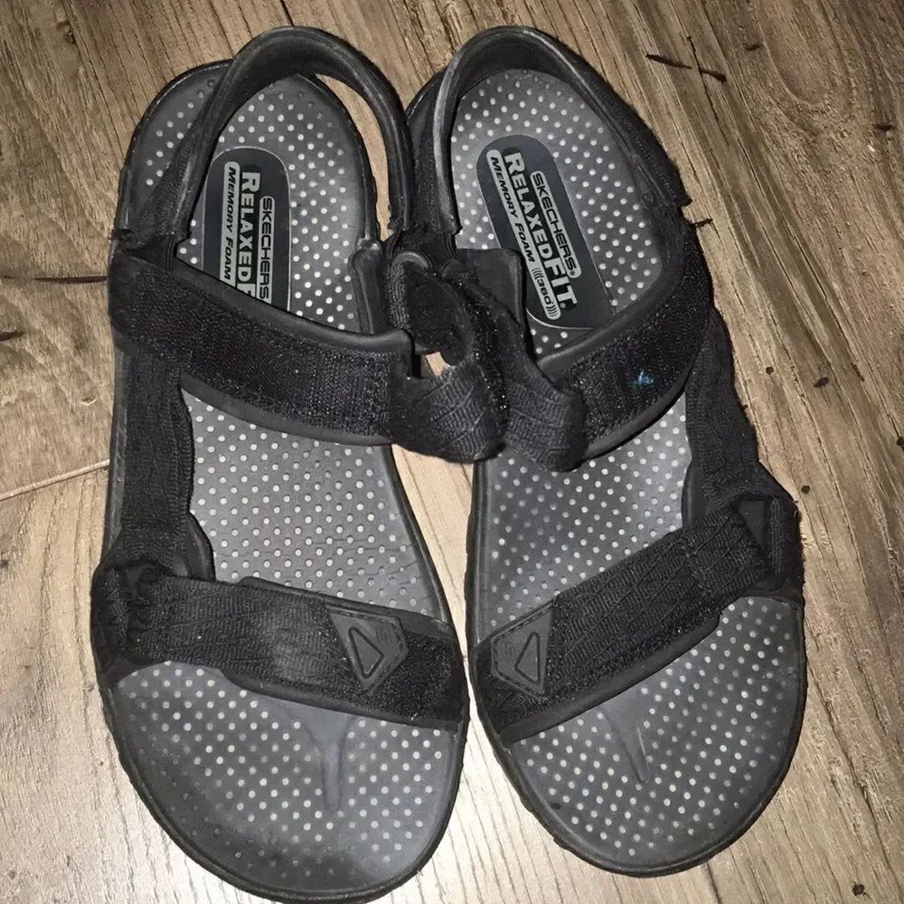 Skechers Black men’s Aqua Blk Strap waterproof beach casual resort sandals